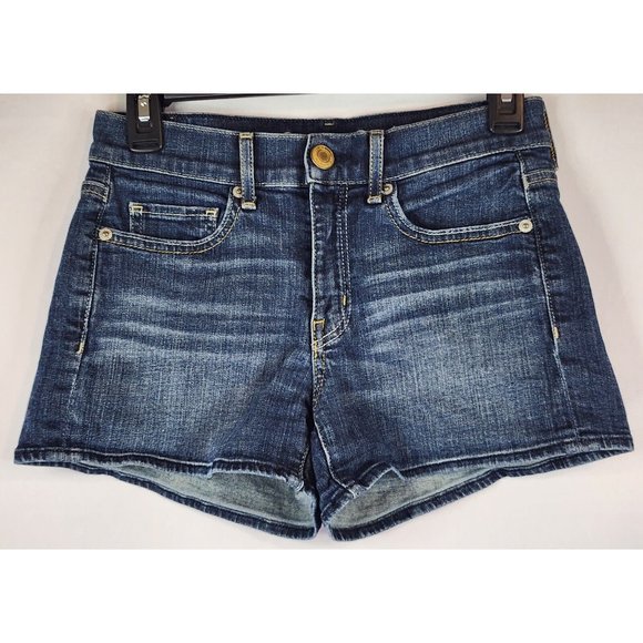 American Eagle Outfitters Pants - American Eagle Jean Shorts Womens Size 2 Blue Denim Stretch Embroidered Pockets